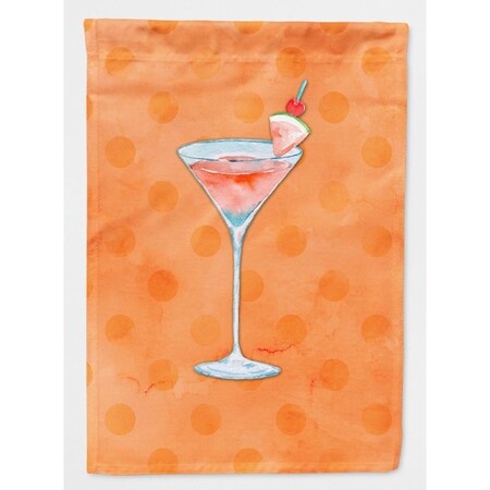 Carolines Treasures Summer Martini Orange Polkadot Flag Canvas, House Size BB8218CHF
